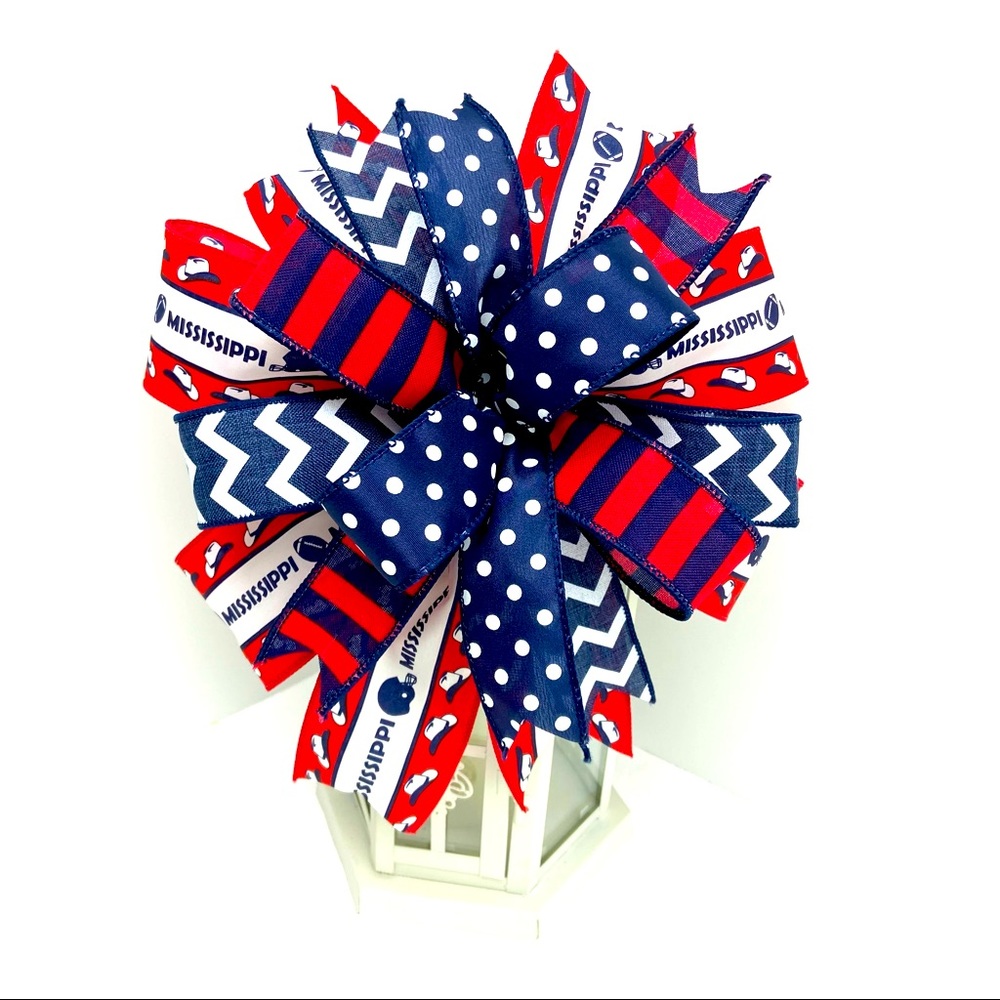 Handmade Mississippi Wreath Bow